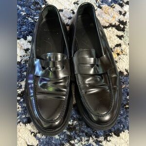 Zara Man Black Penny Loafer